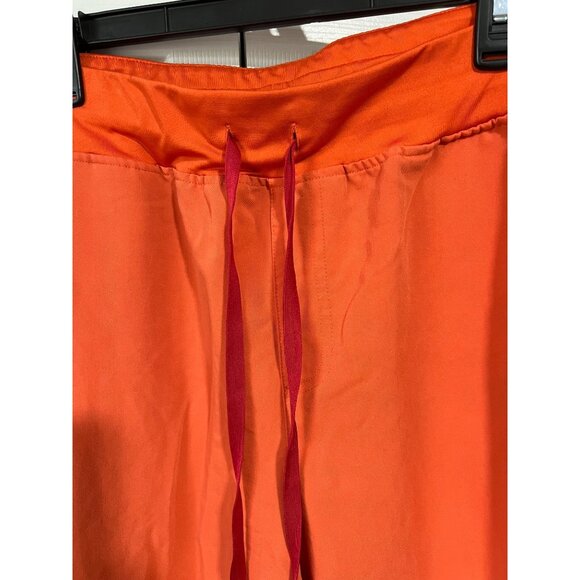 Figs Orange Red Drawstring Jogger Scrub Pants With Pockets For Women Size XL - Picture 3 of 8